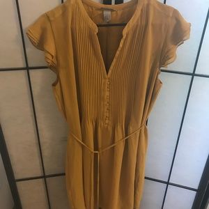 Mustard Yellow Midi Dress